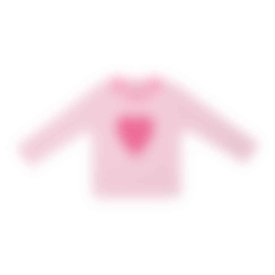 Bob and Blossom Hot Pink & White Striped Top - Heart