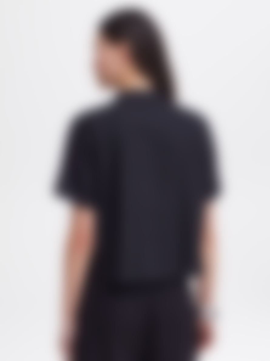 ICHI Lino Linen Mix Shirt - Black
