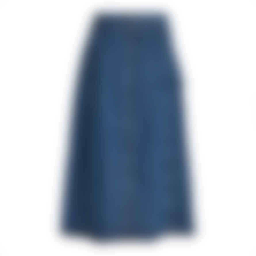Vila High-Waist Denim Wrap Skirt