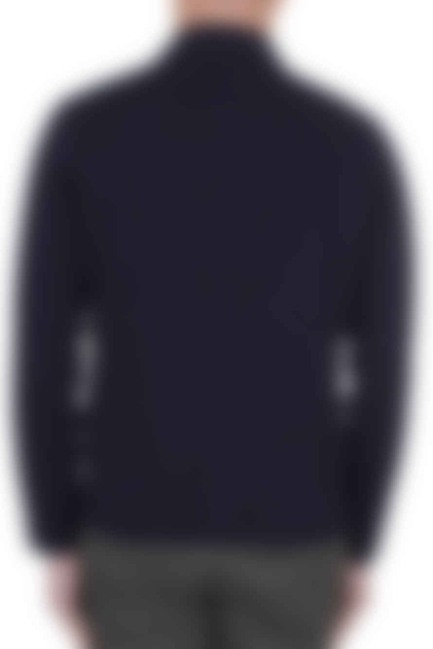 FILIPPO DE LAURENTIIS - Navy Blue Field Jacket Cardigan In Super Soft Cotton