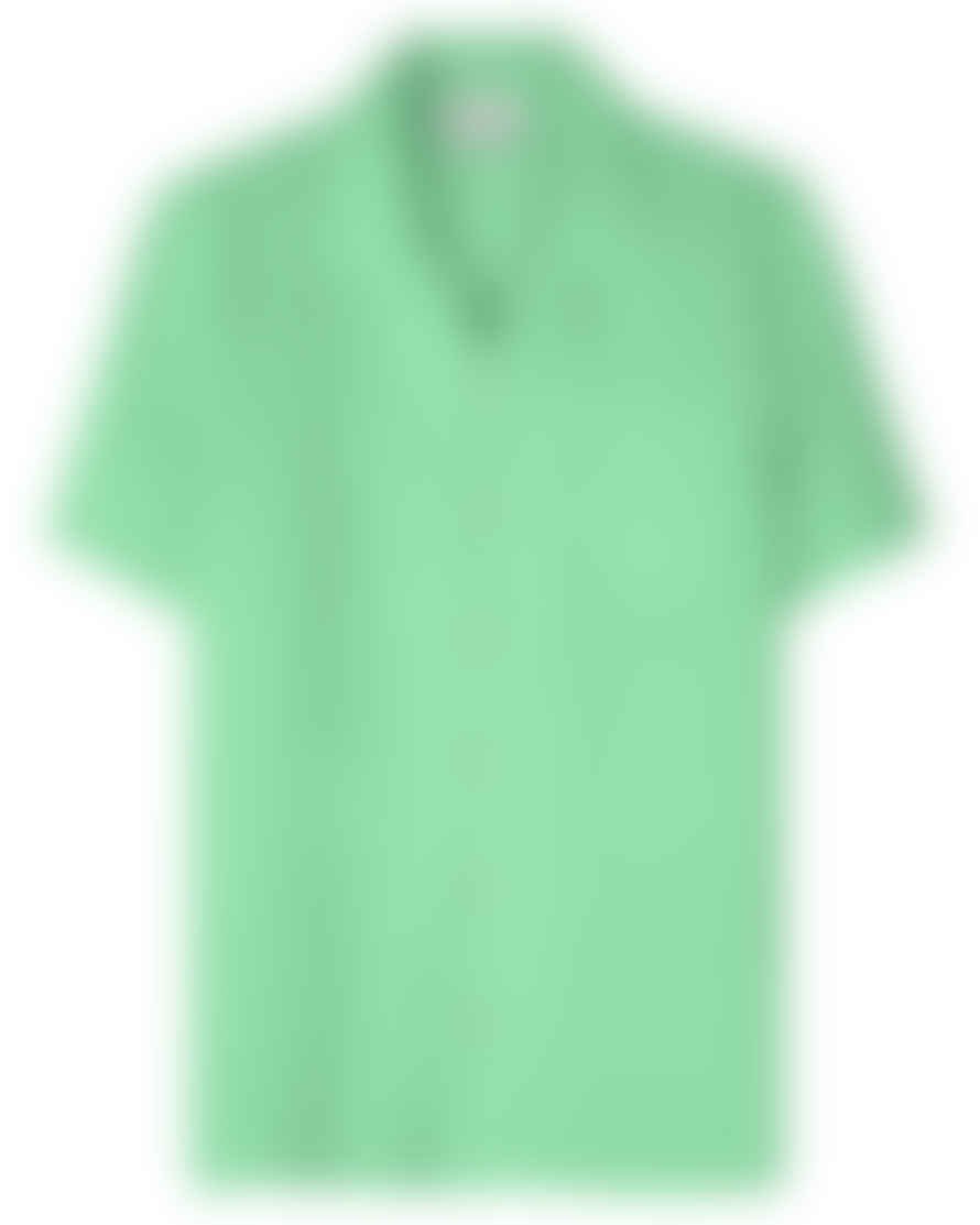 Colorful Standard Linen Short Sleeved Shirt Spring Green