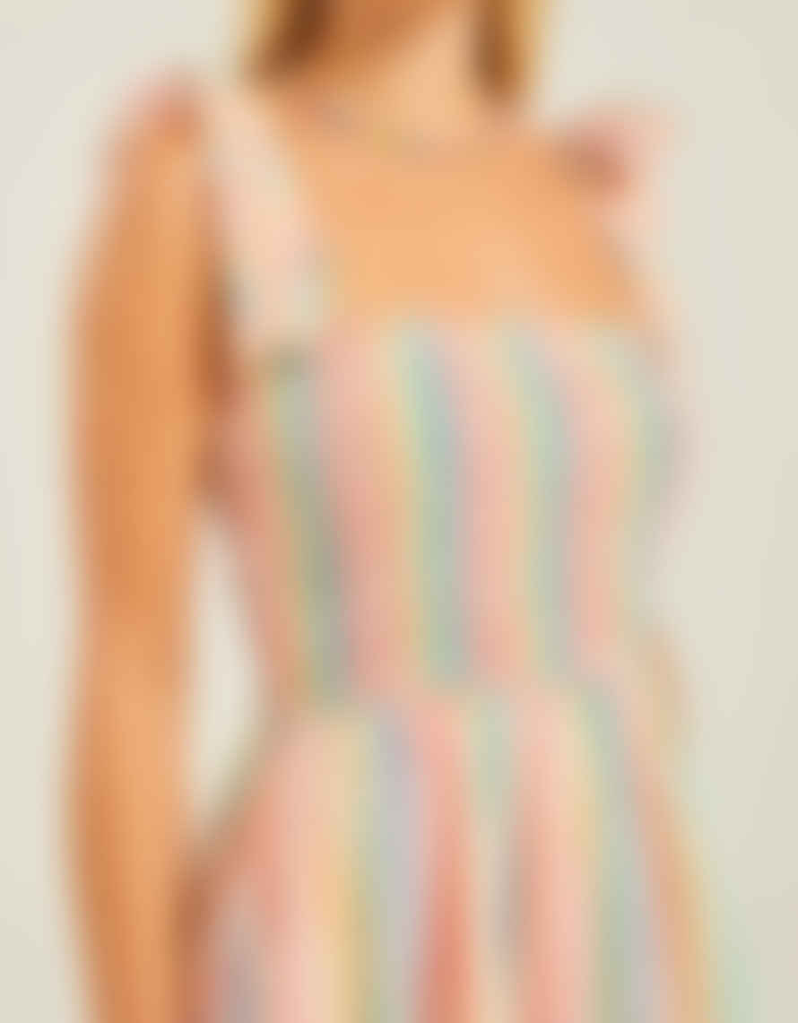 Pink City Prints Zazie Dress Rainbow Stripe