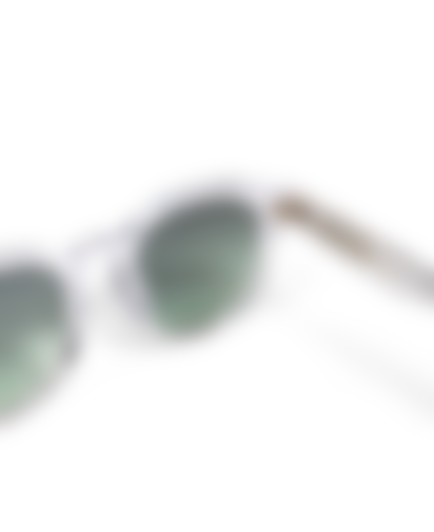 MESSYWEEKEND Sunglasses Billie In Crystal W. Green Lenses