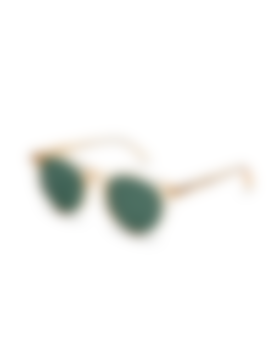 MESSYWEEKEND Sunglasses New Depp In Champagne Clear W. Green Lenses
