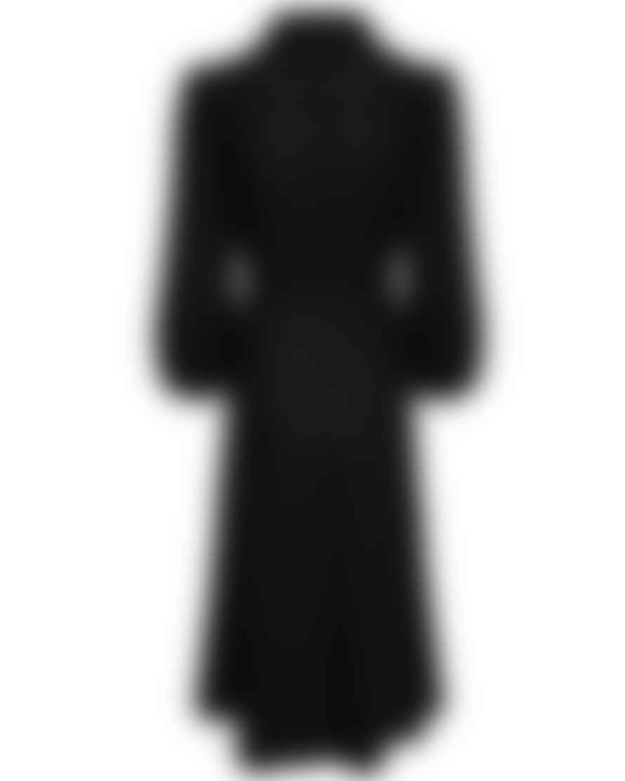 Y.A.S Flaxy 3/4 Linen Shirt Dress Black