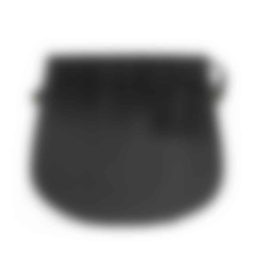 Atelier Marrakech Maya Small Black Leather Saddle Bag