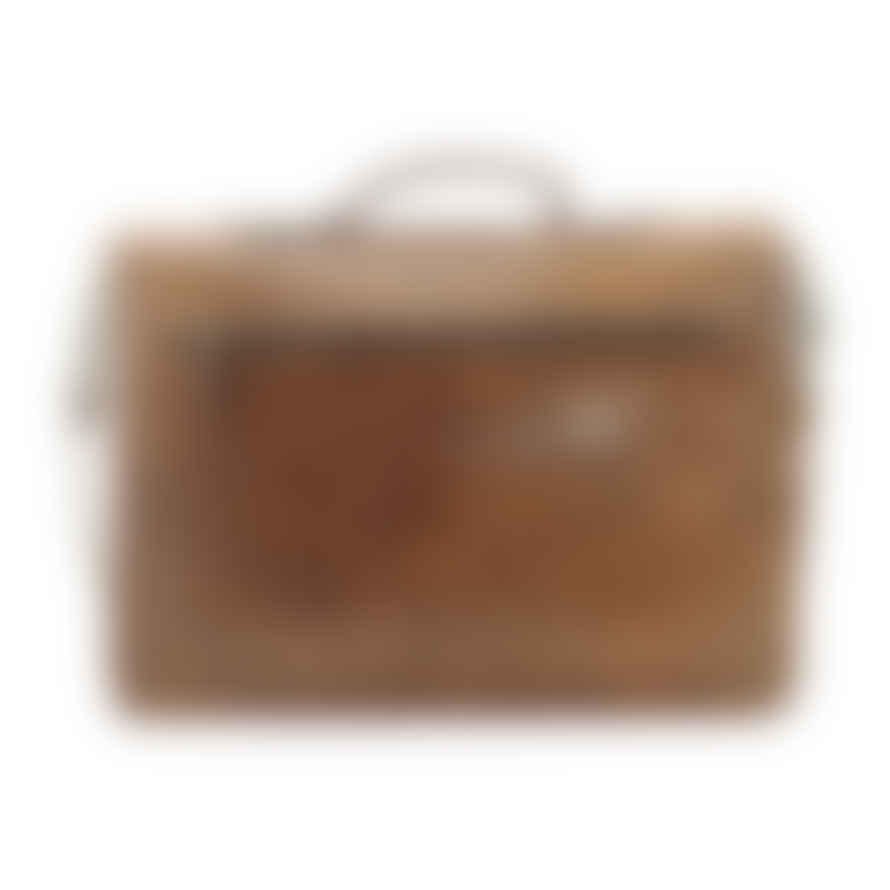 Atelier Marrakech Camden Loop Briefcase Bag -Tan