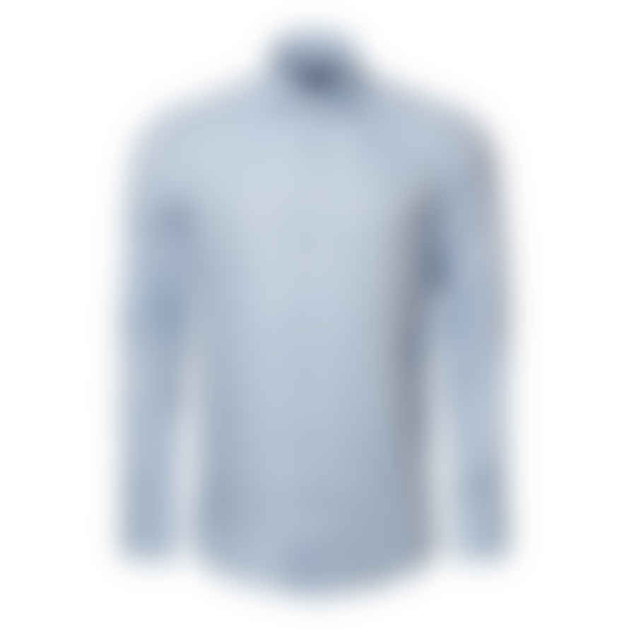 ETON - Blue Slim Fit Linen Twill Shirt 10001142926