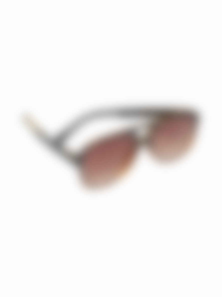 b.young Bawiva Aviator Sunglasses Black & Tortoiseshell