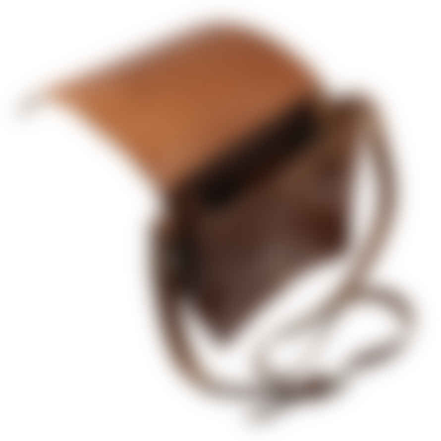 Atelier Marrakech Light Brown Leather Midi Messenger Bag