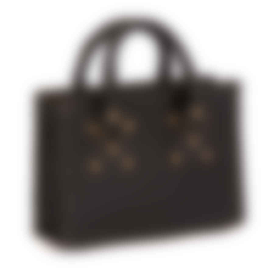 Atelier Marrakech Black Box Leather Handbag