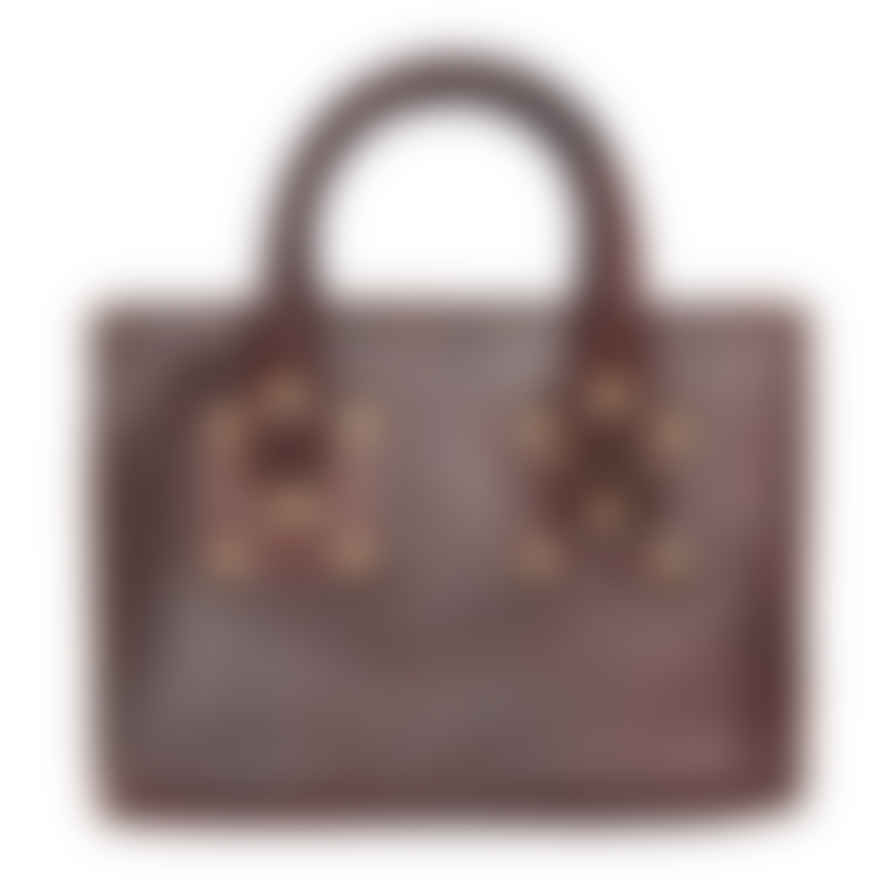 Atelier Marrakech Dark Brown Box Leather Handbag