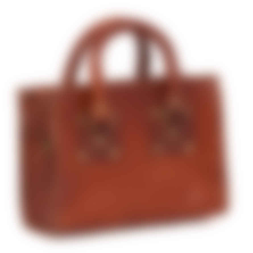 Atelier Marrakech Light Brown Leather Box Handbag