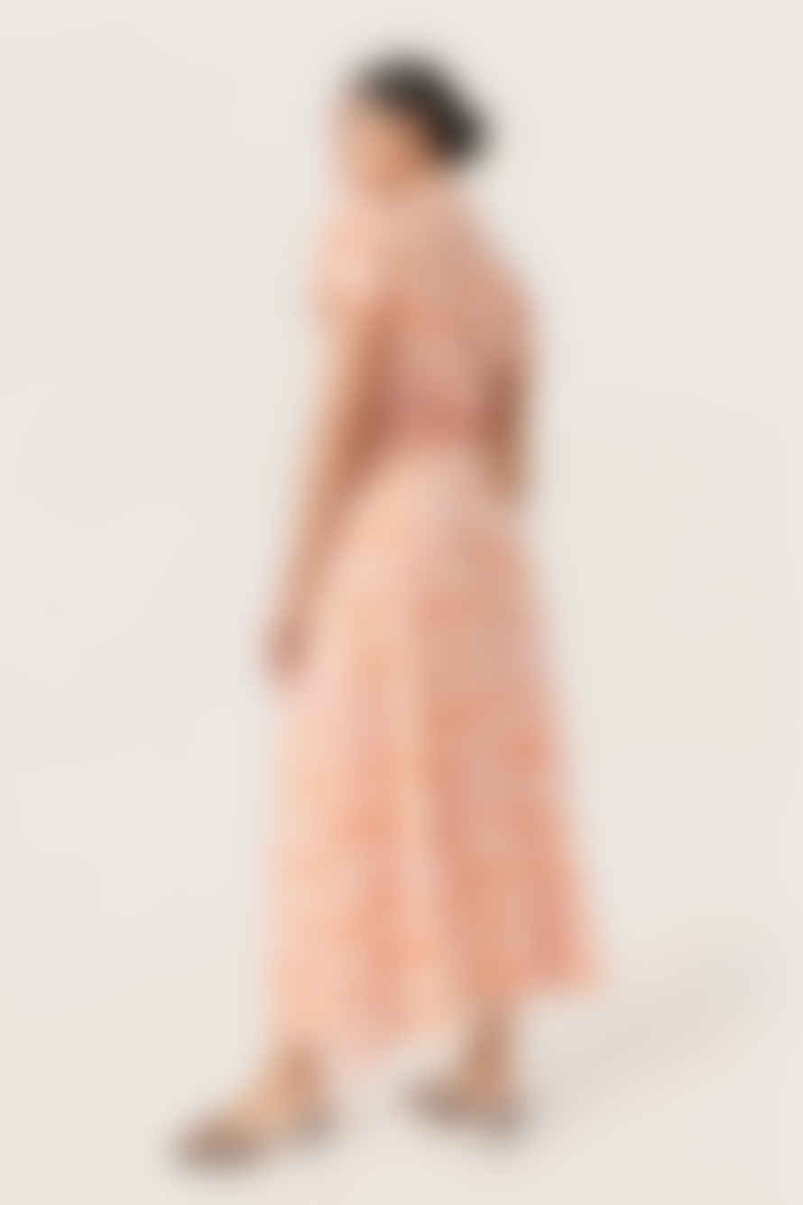 Soaked in Luxury  Arjana Maxi Dress Ss In Tangerine Diffusion