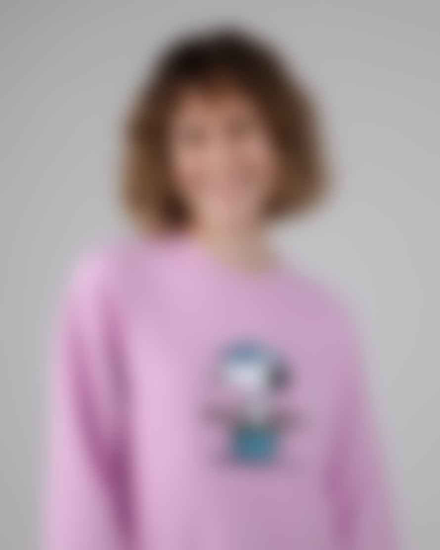 Brava Fabrics Pink Peanuts Beach Printed  Sweatshirt 