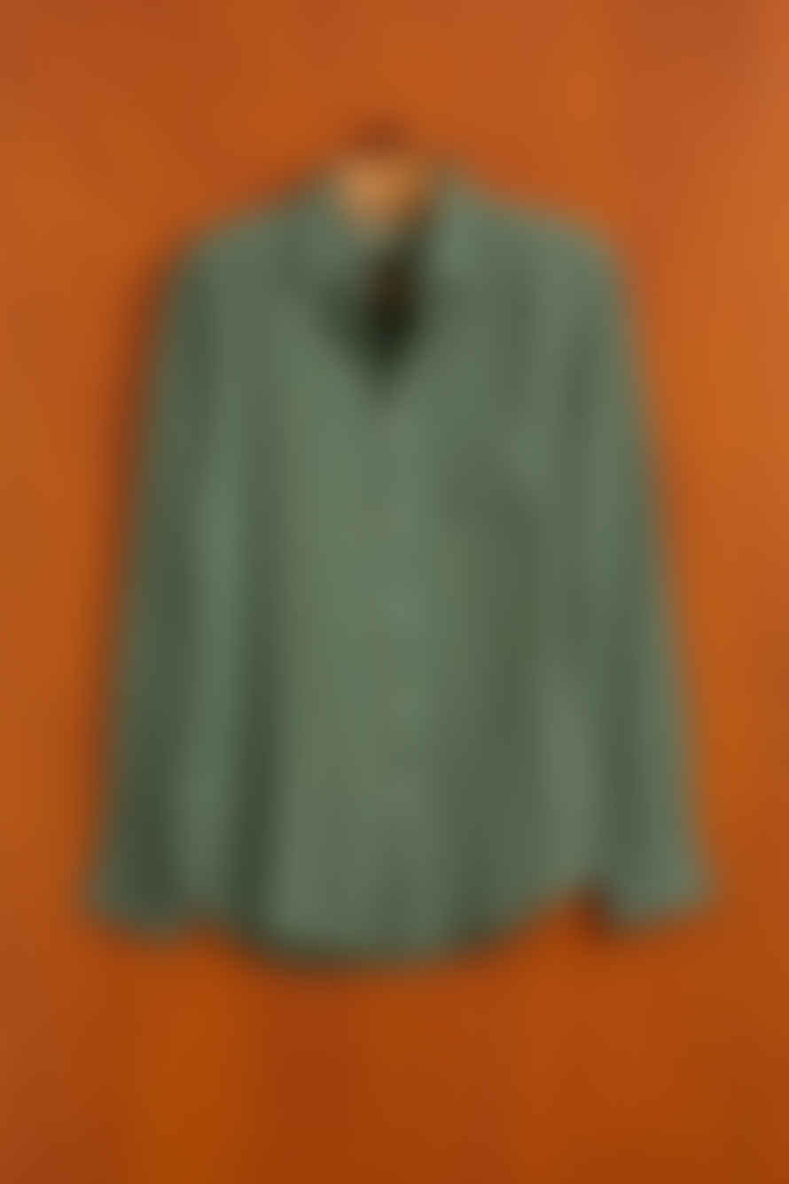  Portuguese Flannel Dry Green Linen Shirt
