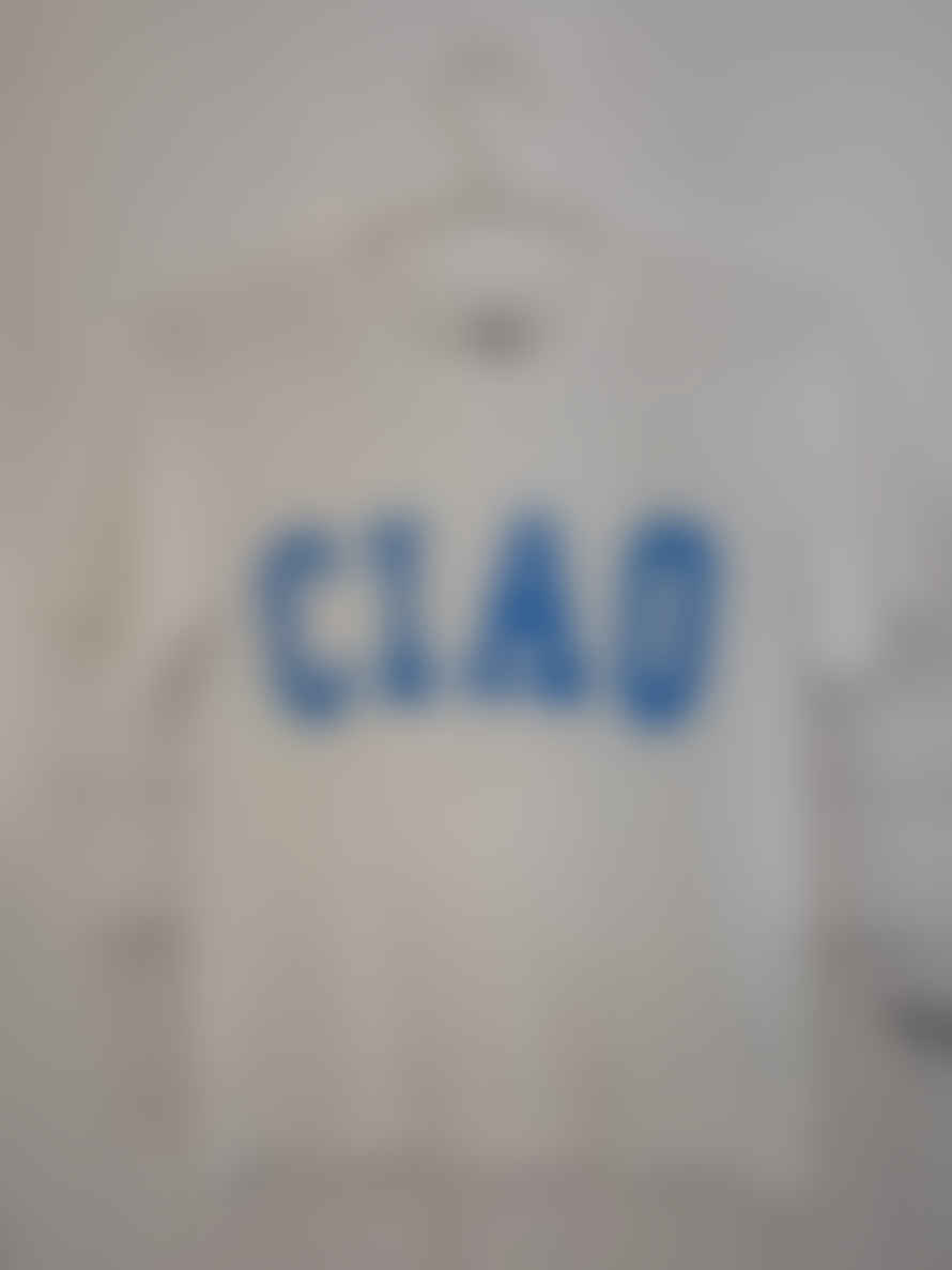 Every Thing We Wear [UK TEST] Etww Ciao T-shirt White Blue - DO NOT BUY