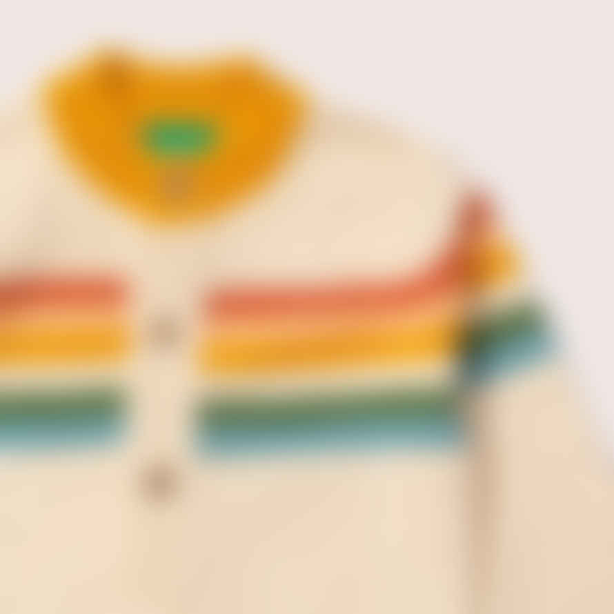 Little Green Radicals : Rainbow Stripes Cardigan