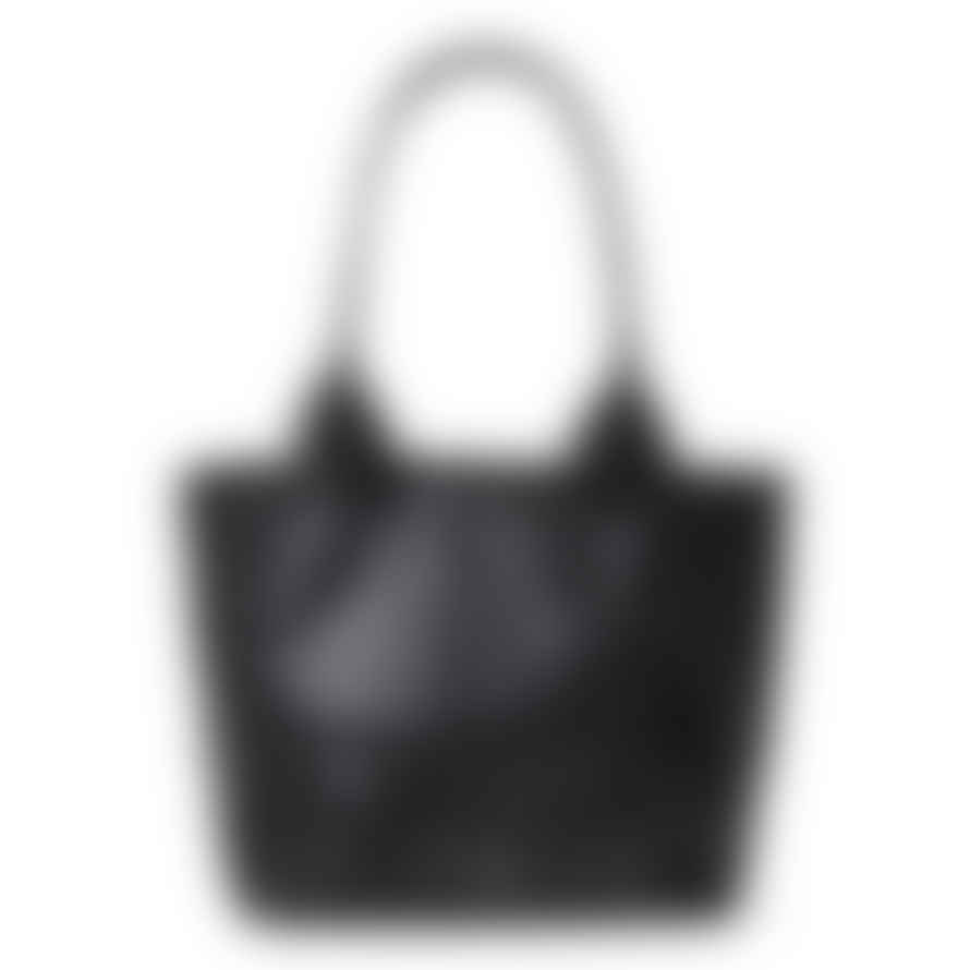 Atelier Marrakech Small  Leather Tote Black
