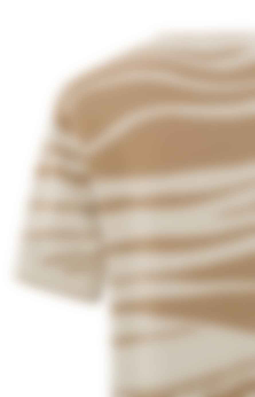 Yaya Jacquard Sweater With Round Neck Short Sleeves | Summer Sand Dessin