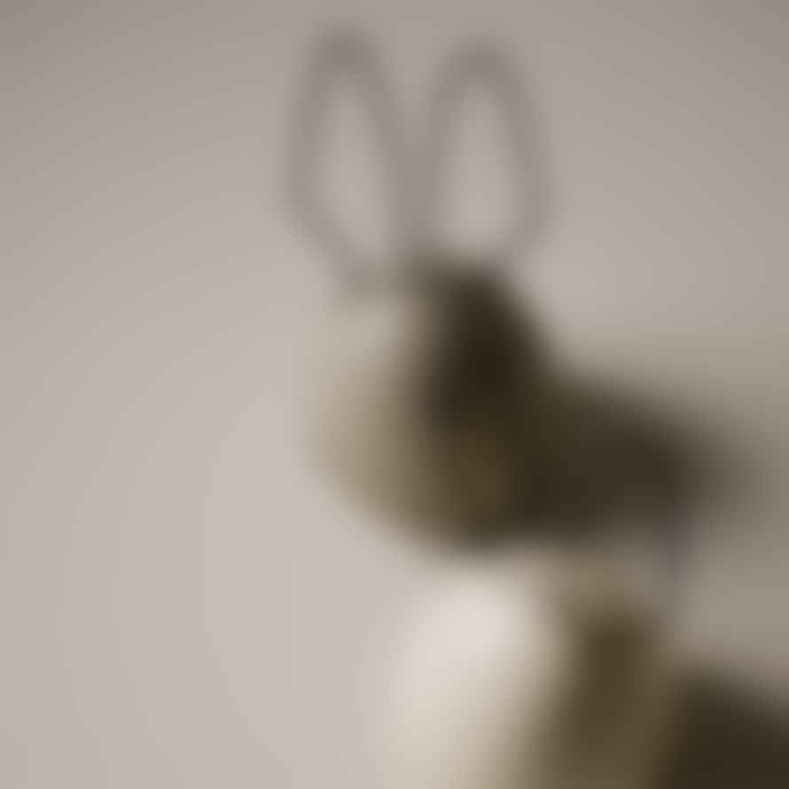 TUSKcollection Ceramic Rabbit Easter Decoration Nougat Beige Dot 18cm