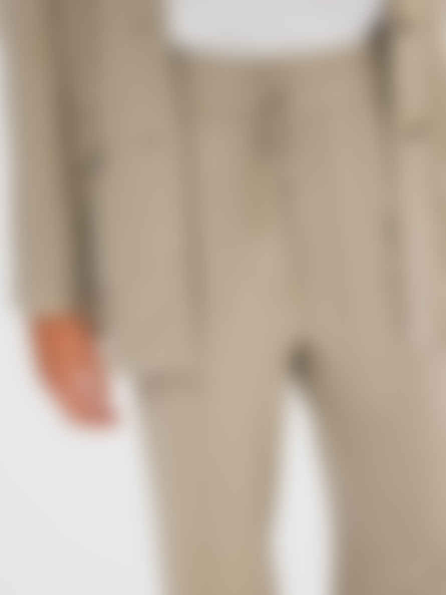 Selected Femme - High-waisted Trousers Linen Mix