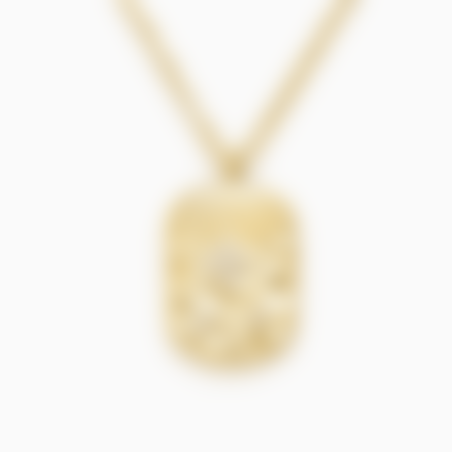 Edit & Oak Rhinestone Star Engraved Pendant Necklace