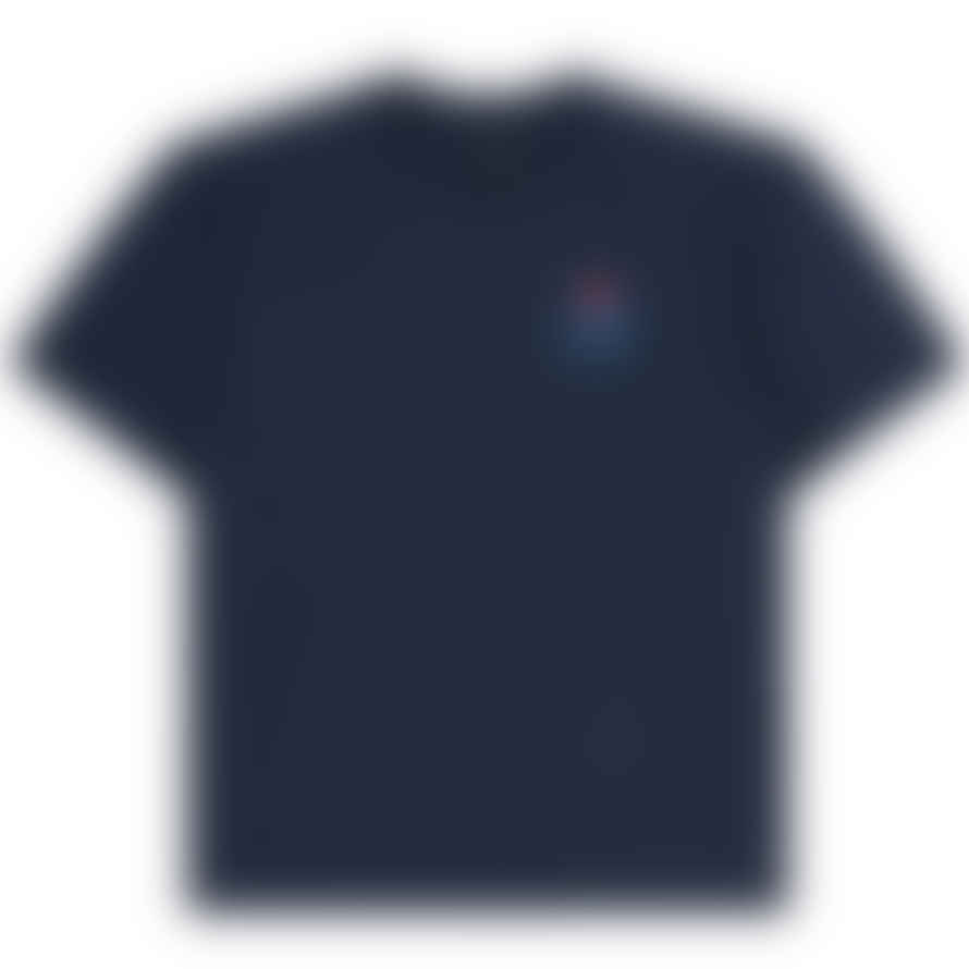 Edwin Sunset On Mt Fuji T-shirt Navy Blazer Garment Washed