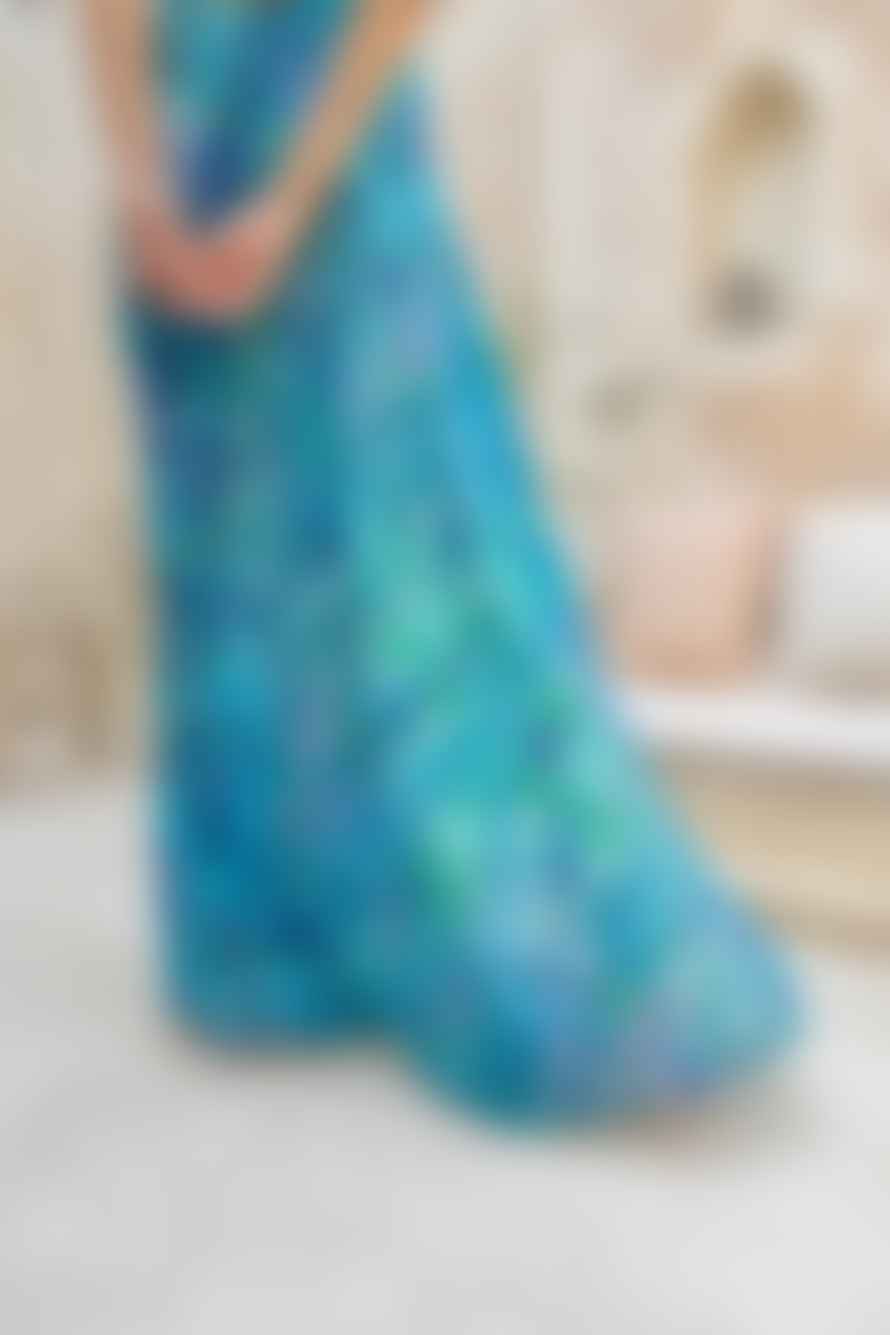 Sophia Alexia Turquoise Glow Silk Ibiza Dress