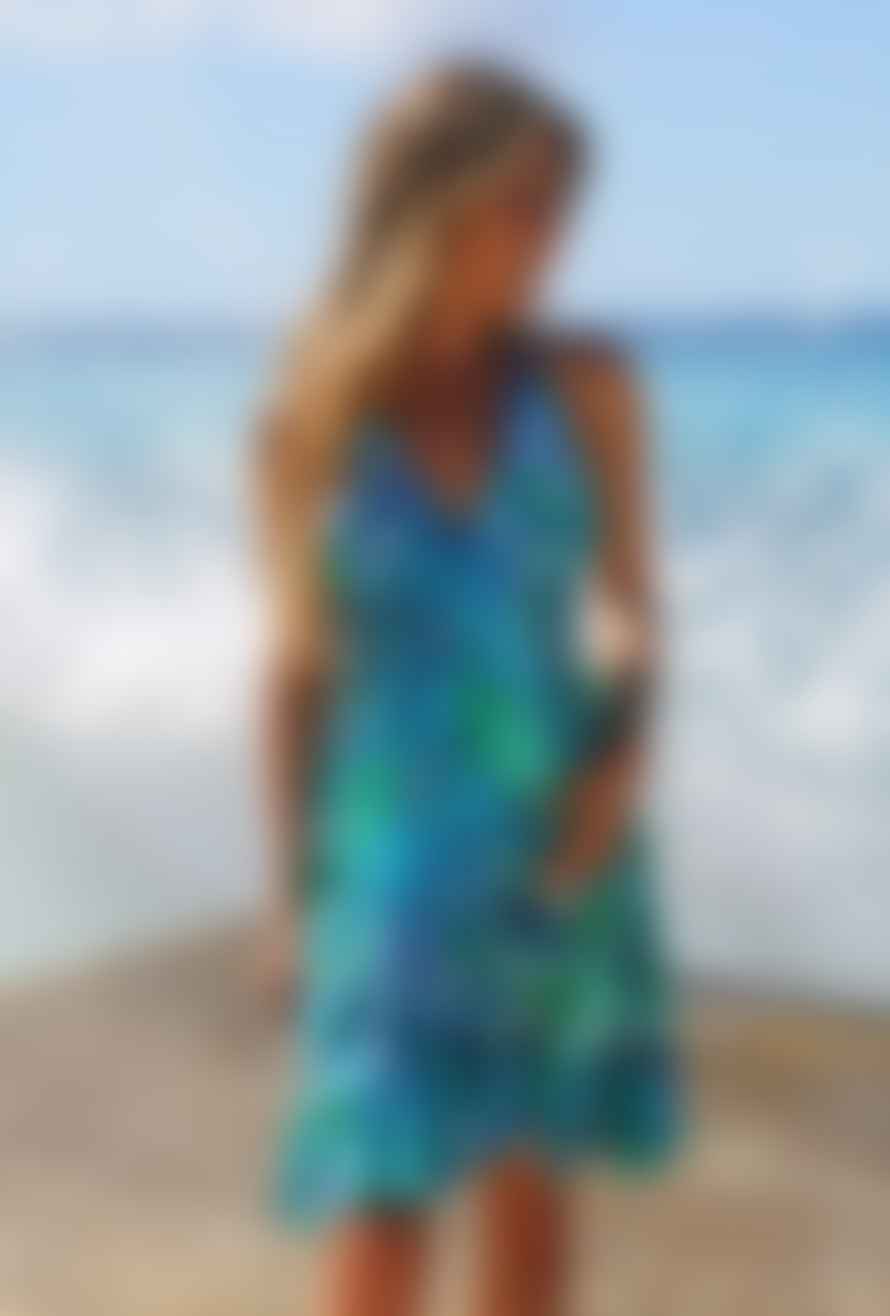 Sophia Alexia Turquoise Glow Mini Ibiza Dress