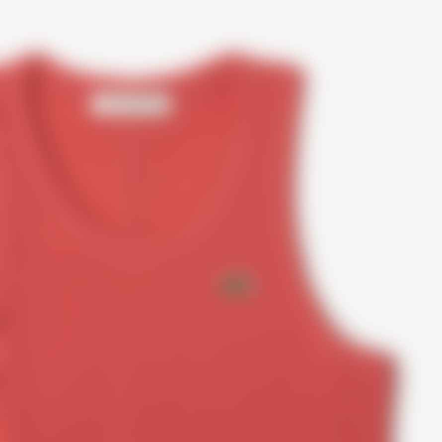 Lacoste Rosa Camiseta De Tirantes De Mujer Lacoste Slim Fit En Algodón Ecológico