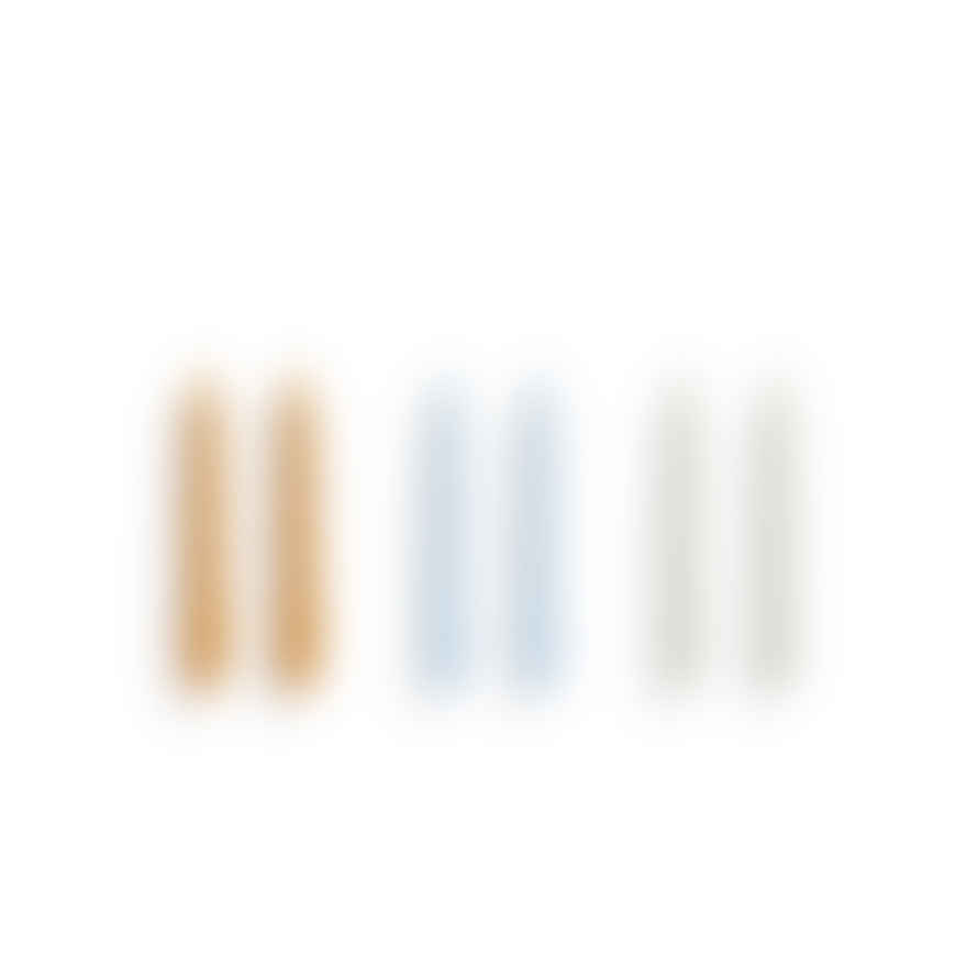 HAY Hay • Set De 6 Bougies Spirales Épaisses Orange, Bleu Et Gris