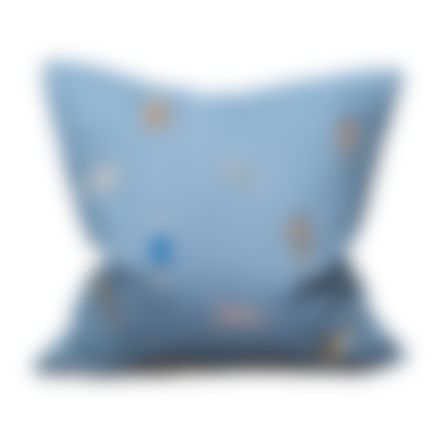 Fine Little Day Swimmers Embroidered Cushion Blue