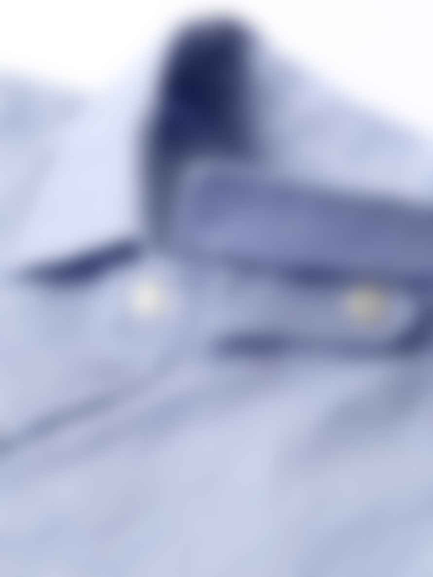 Oliver Spencer Hughes Blue Clerkenwell Tab Shirt