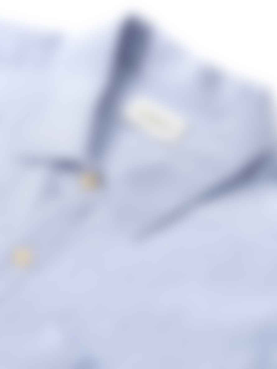 Oliver Spencer Hughes Blue Riviera Short Sleeve Shirt