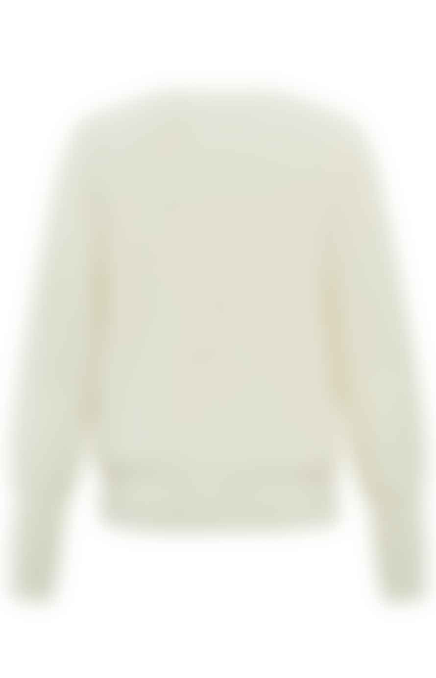 Yaya Sweater With V-neckline And Sleeve Detail | Ivory White