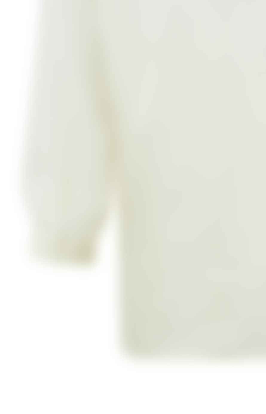 Yaya Jacquard Top With 3-4 Length Sleeves | Ivory-white