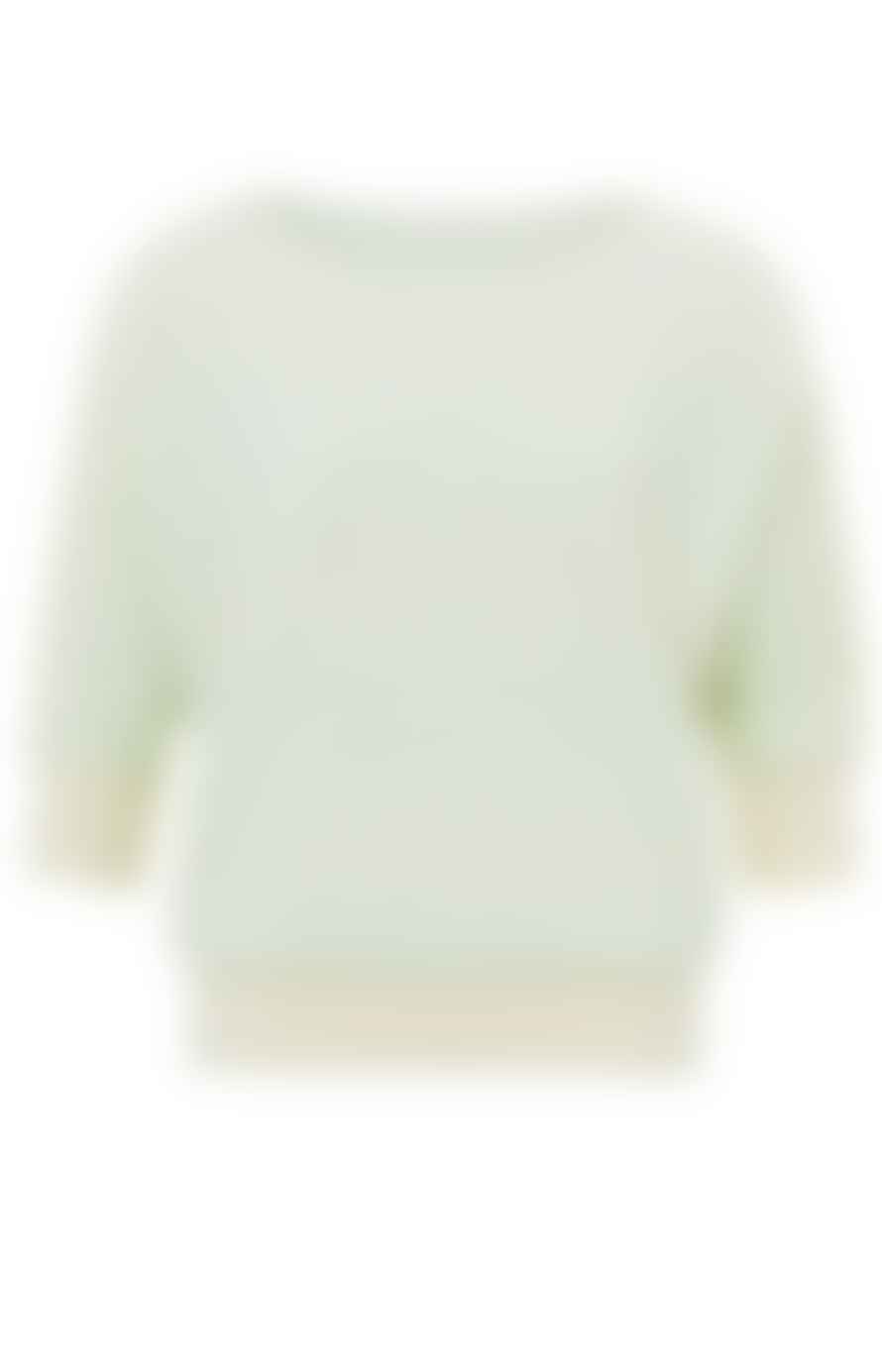 Yaya Batwing-sweater With Half Long Sleeves | Mint Green Dessin