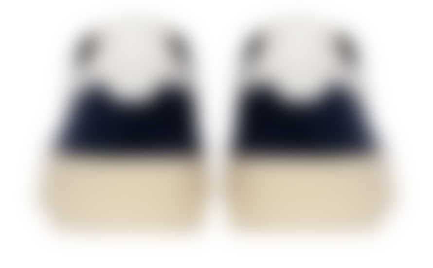 Autry Autry Medalist Low Leather Sneaker White, Goatskin & Blue Suede