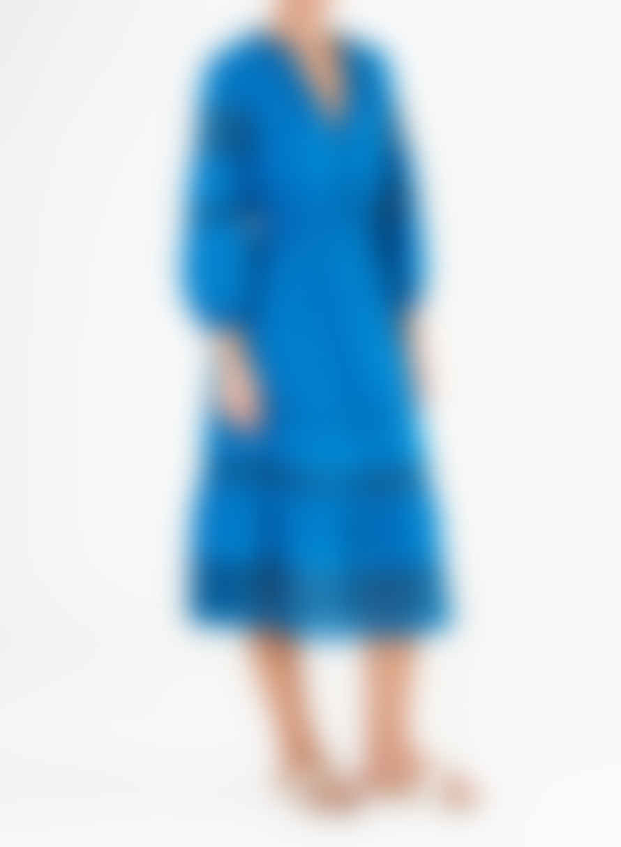M.A.B.E Blue Loretta Midi Dress