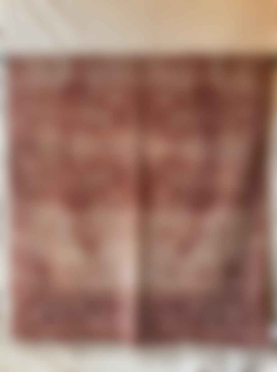 Indra Importer 120 X 180cm Distressed Red Hand Woven Cotton Chenille Dyed Rug 