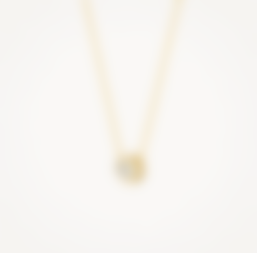 Blush 14k Yellow Gold 5mm Zirconia Circle Set Necklace