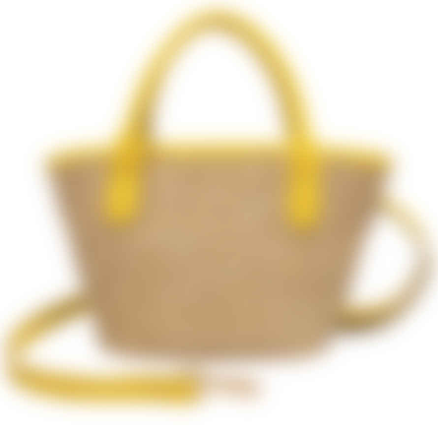 Every Other Small Straw Tote Bag In Yellow