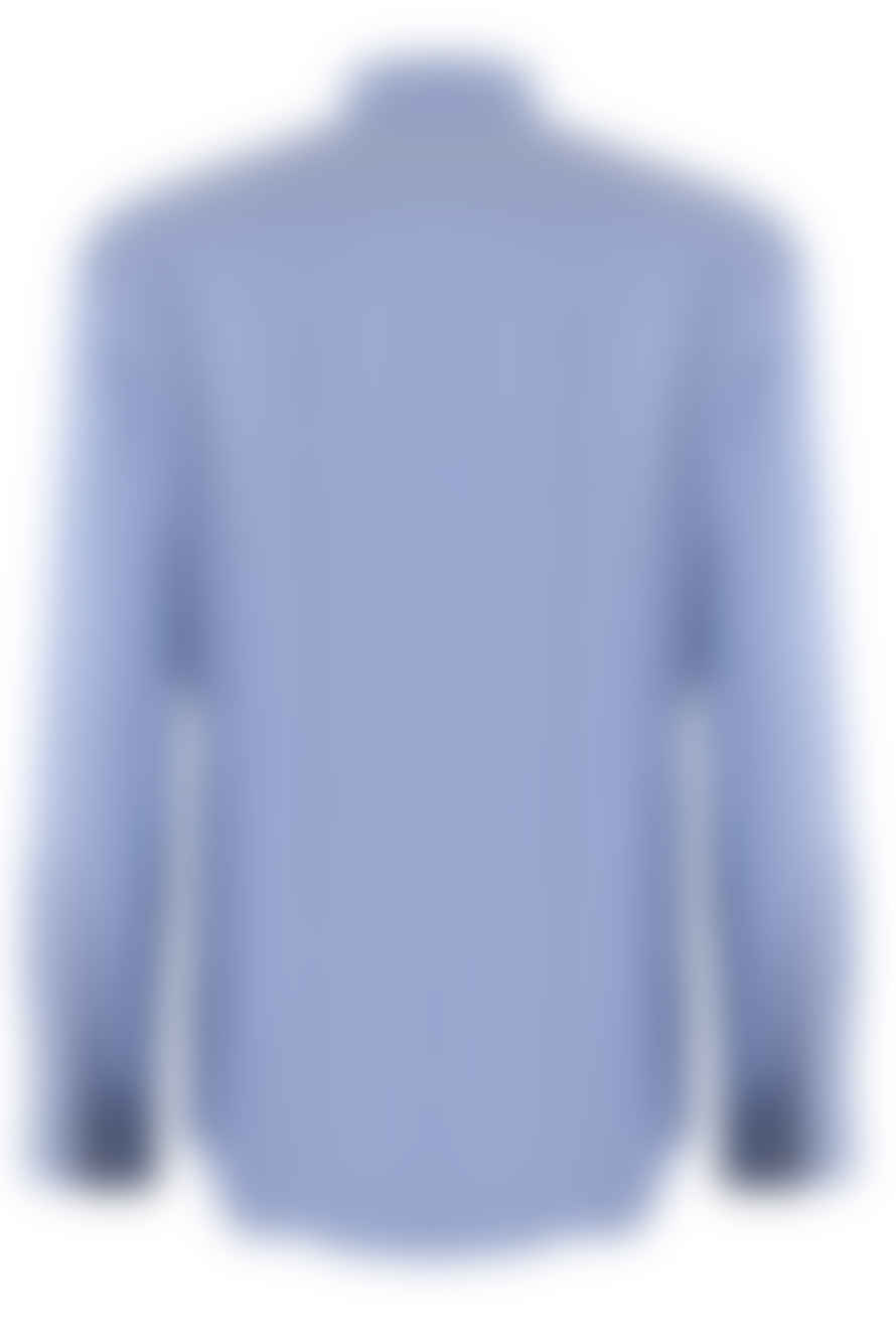 Hugo Boss Boss - H-hank-kent - Light Blue Slim Fit Stretch Cotton Twill Shirt 50512824 450