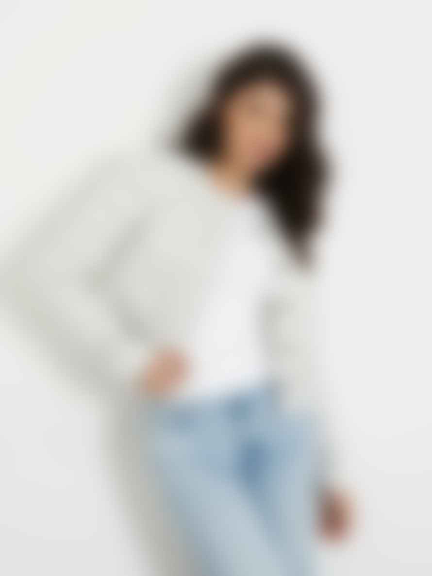 Guess Sofia Tweed Jacket | Check Tweed White