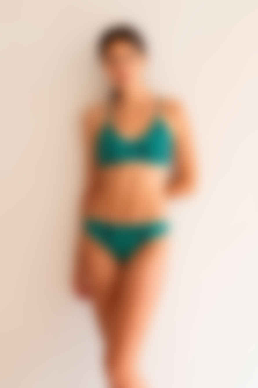 The Tiny Big Sister Emerald Ikat Bikini Bottom