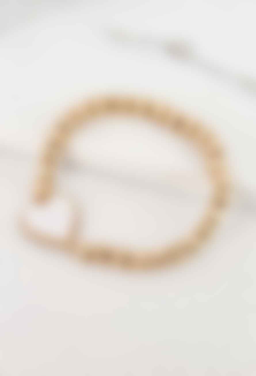 ENVY JEWELLERY Ball Bracelet With Off-white Heart Pendant