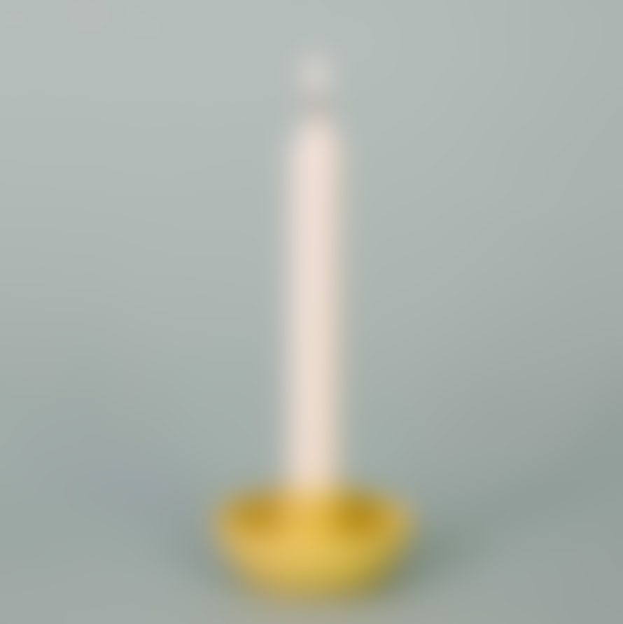 Afroart Candleholder Selma, In Yellow 8.5cm, Handmade