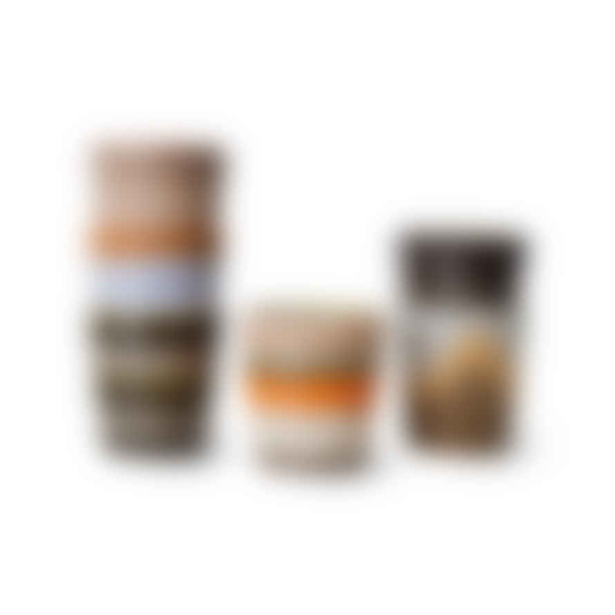 HK Living 70's Ceramic Coffee Mug - Elements (set Of 6)