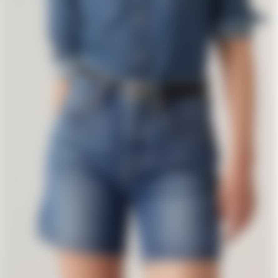 Levi's Blue Beauty 501 Mid Thigh Shorts 